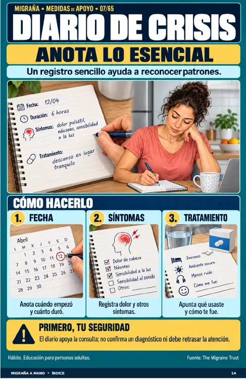 Ficha Diario de crisis: formato de registro y los tres pasos