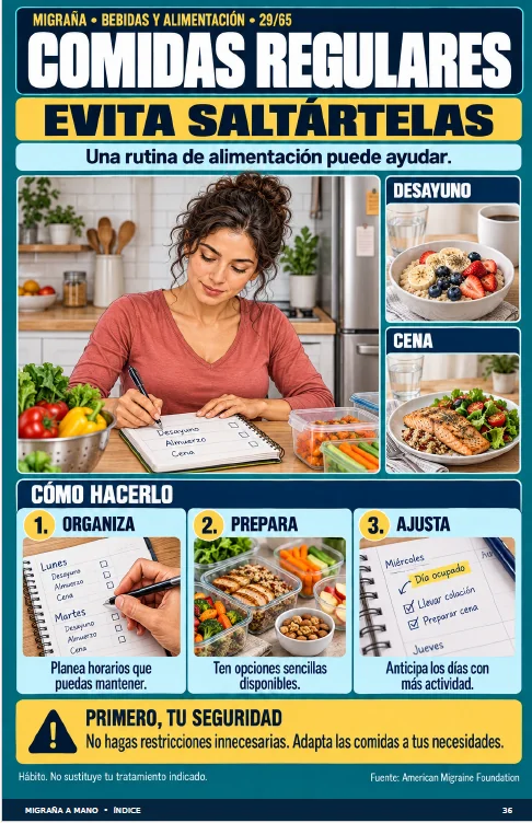Ficha Comidas regulares: organizar, preparar y ajustar tus comidas